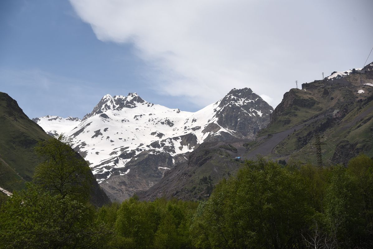 05C Driving Through Azau Village With Gora Azau At The End Of The Valley Before The Mount Elbrus Climb